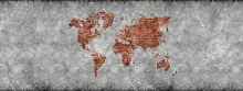 Фотообои карта Factura KIDS BRICKS MAP 2